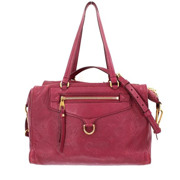 Louis Vuitton Lumineuse PM Empreinte Tote Bag Red Monogram LV Leather Crossbody